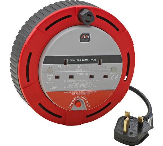 FL039 - 5 MTR CABLE REEL 2 SOCKETS - www.ezee-fix.co.uk